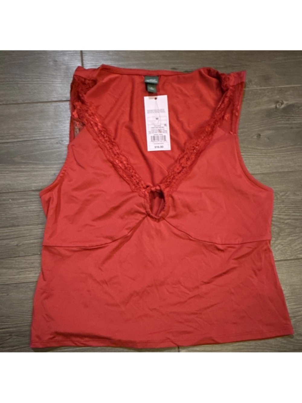 Wild Fable Sleeveless Lace-Trim V-Neck Top - nwt